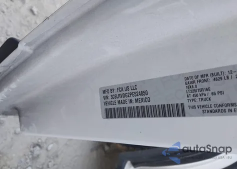 2023 Ram Promaster 2500 High Roof 159 Wb z USA, uszkodzony, nr VIN 3C6LRVDG2PE524850